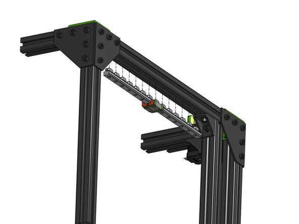 Do not tighten down all the screws yet, just attach the rail by the two screws on the ends - later adjustment maybe required