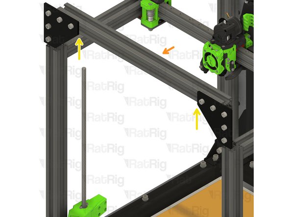 Front 3030 extrusion assembly