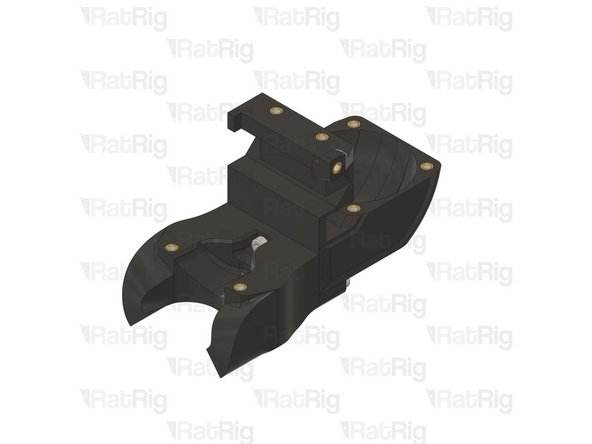 Insert the M3x16 screws through the back part and tighten them into the duct.