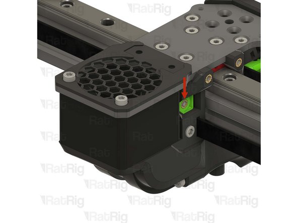 Repeat the previous two steps to attach the upper CoreXY belt to the toolhead