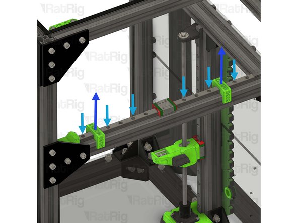 Install the two MGN12 3030 alignment tools as shown, this will make sure the linear rail is positioned correctly