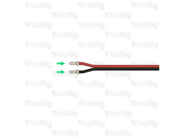 Gently separate roughly 10mm of the two conductors by gripping each and pulling them apart as shown. Leave the other end unseparated for now.