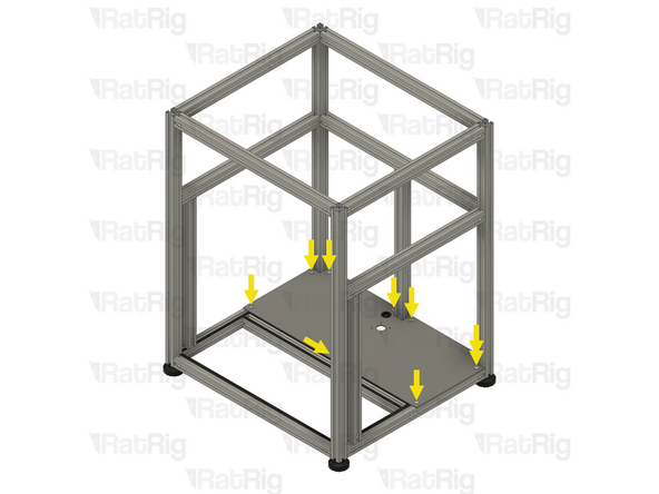 Be careful not to scratch the aluminium extrusions when installing the Rear Base Plate