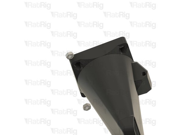 Insert an M3 hex nut into the  40mm_fan_inlet as shown