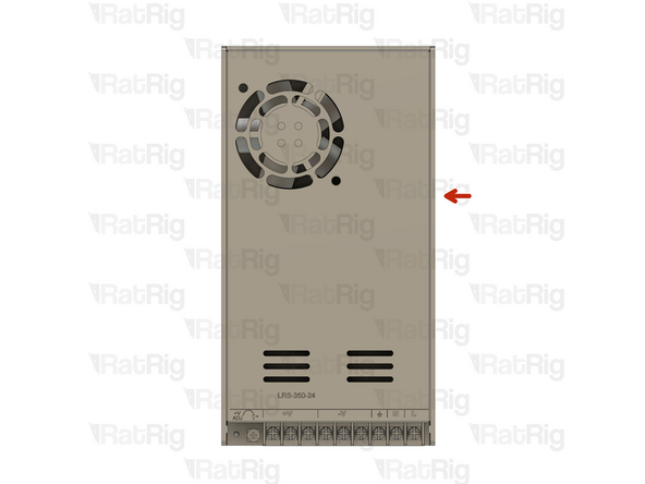 On the right side of the power supply there is a switch.