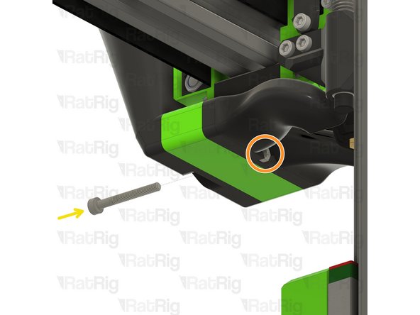 Position the M3 hex nut as shown