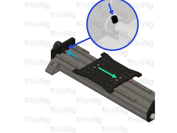 After positioning the jog wheel, tighten the two set screws to secure it in place.