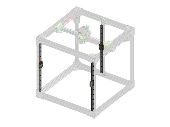 CAUTION: Proper Linear Rail alignment is essential for adequate machine performance. For each of the 3 Linear Rails: