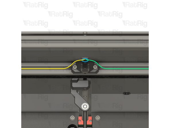 Route the Y2 stepper motor cable as shown