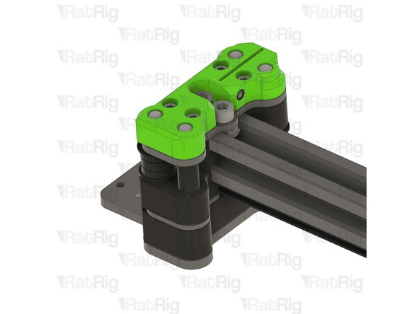 Insert the screws through the printed part and tighten them to secure the printed part to the plate