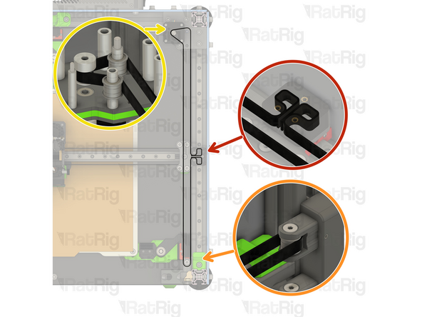 Ensure the belt teeth are facing the stepper motor pulleys.