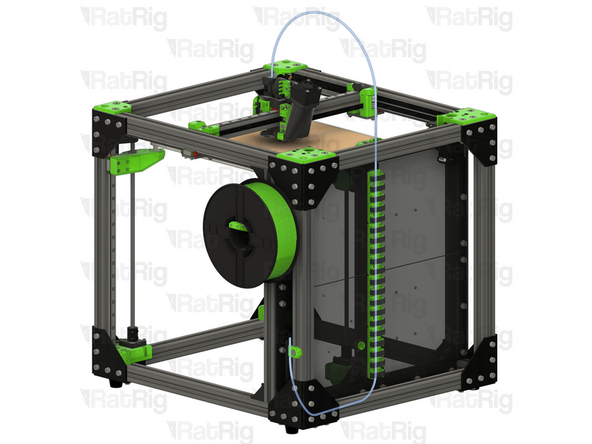 When using the electronics panel and printed cable guides, the PTFE tube can be routed through the cable guides