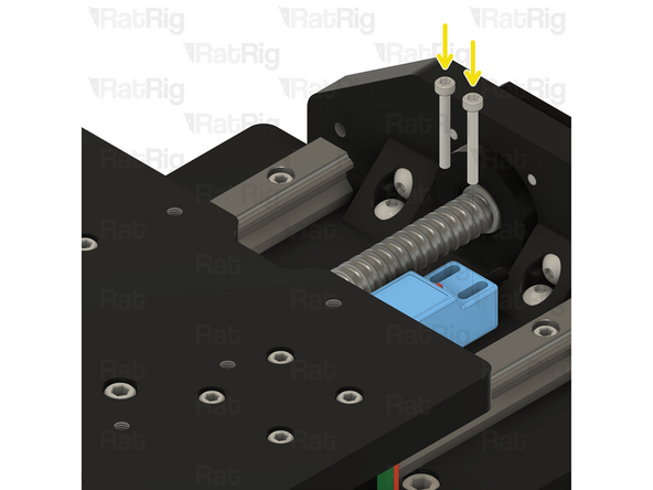 Pass the end of the proximity sensor cable through the marked hole