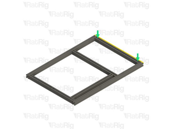 Insert the extrusion into the side assemblies, making sure the Quick Connector T-Nut Pins are aligned with the side extrusion slots
