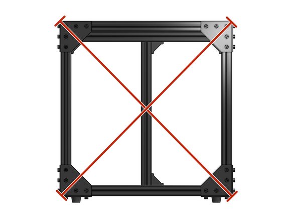 VERY IMPORTANT: a frame that is not square will produce noise and will wear out parts like bearings and belts