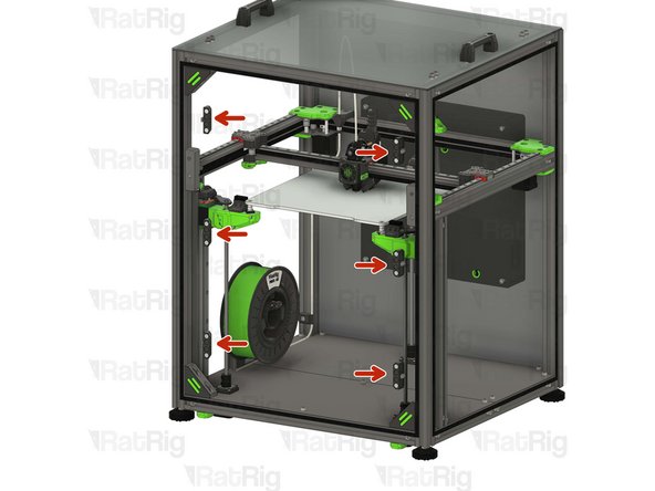 Frame magnet mount assemblies from Step 15