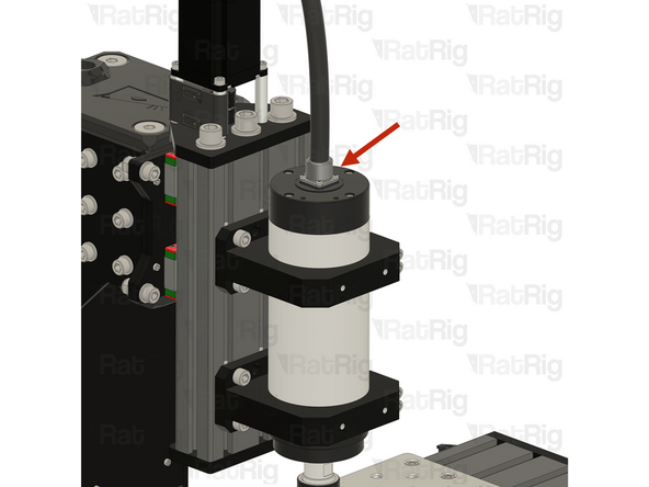 Connect the spindle cable as shown.