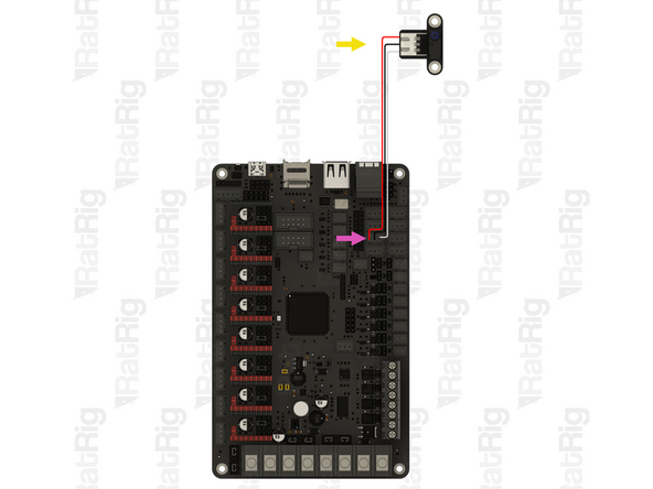 Connect one end of the endstop cable to the Y-axis endstop