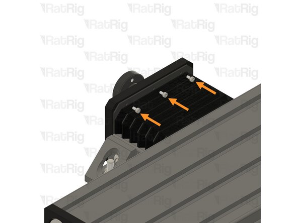 Place the bellow on the designated location and secure it using 3x M3x6 Cap Head Screws on each end.