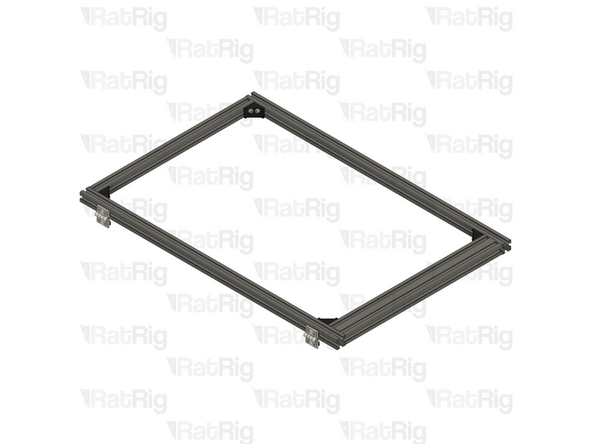 Position the hinges onto the left side extrusion as shown. Adjust them so that the marked gap measures 61mm