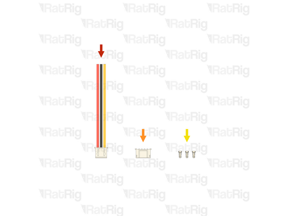 1x Cable 120mm - 3 Conductor 24AWG - JST XH2.54 male to Bare wire (SKU: HW3906EC)