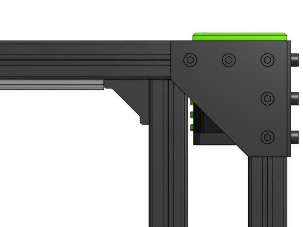 Use the 3030 corner bracket in the back as reference - the rail should touch the bracket