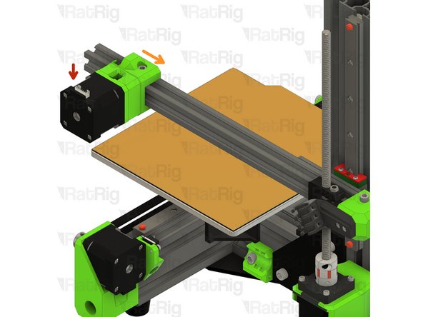 X-axis motor assembly from Step 13