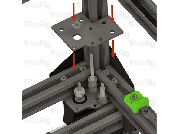 Upper right CoreXY plate assembly from step 78
