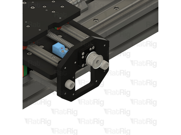 Install the HTD3M drive pulley on to the exposed end of the 1204 ball screw