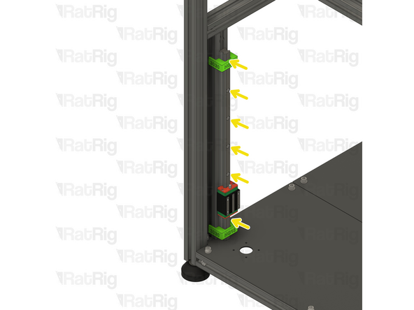 Insert the linear rail into the 3030 extrusion