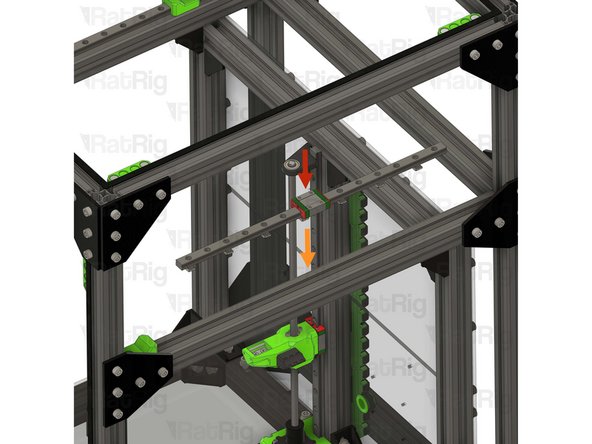 Y-axis linear rail assembly from step 36