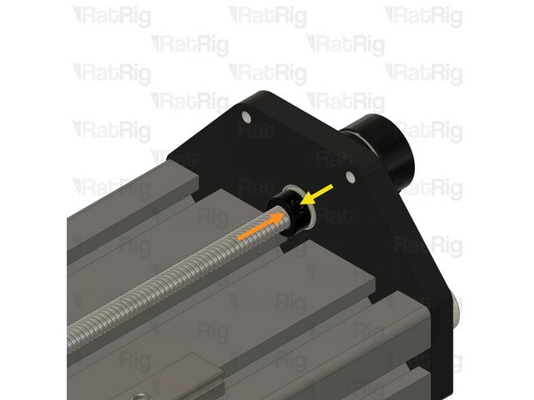 Push the lock collar against the Y rear plate.