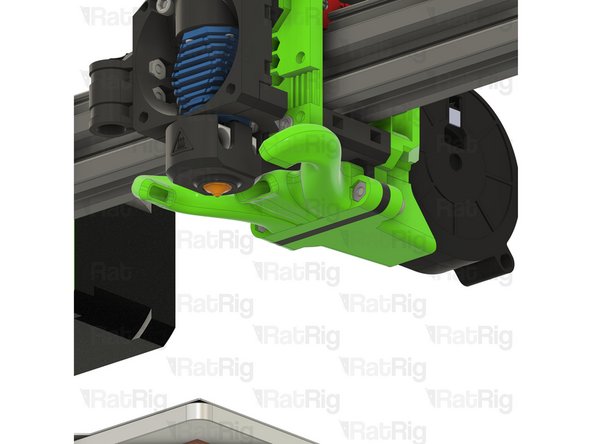 Insert an M3 hex nut into each of the shown positions on the trihorn_duct