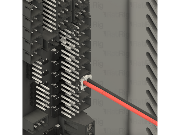 Connect the fan connector to the marked socket on the Octopus motherboard