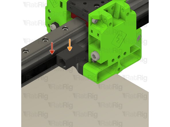Loose end of the upper CoreXY belt