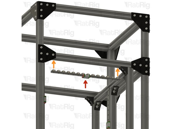 Installation of the Y-axis rails may be easier if you place the V-Core 3 frame upside down