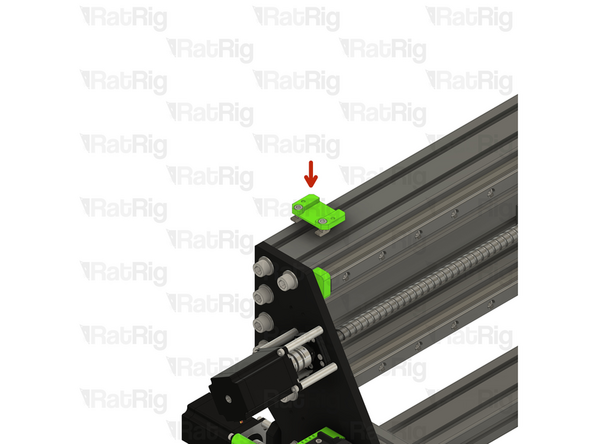 X-axis drag chain mount base assembly from Step 18