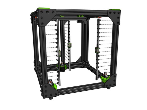 Fit the T-Nuts on the linear rails inside the profile slots and use the MGN Alignment tool to align the rail. On each rail, start by tightening the top screw then move down to the bottom screw. Do not bolt down all of the screws in between for now, later adjustment may be required