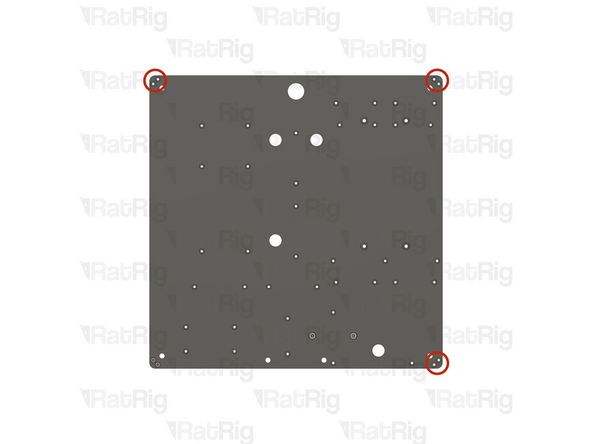 Repeat step 8 and step 9 to install the remaining three corners as shown