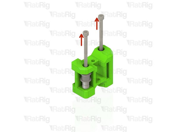 Remove all components of the front toothed idler stack