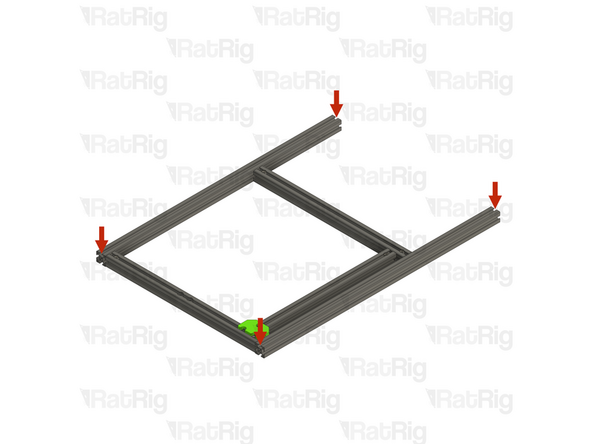 Lay the assembly on a flat surface, this is crucial to ensure a square frame