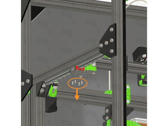 It is important that the X-axis gantry is fully supported until completely removed. Do not let it fall or hang unsupported from one side. Support it with one hand whilst removing the screws.