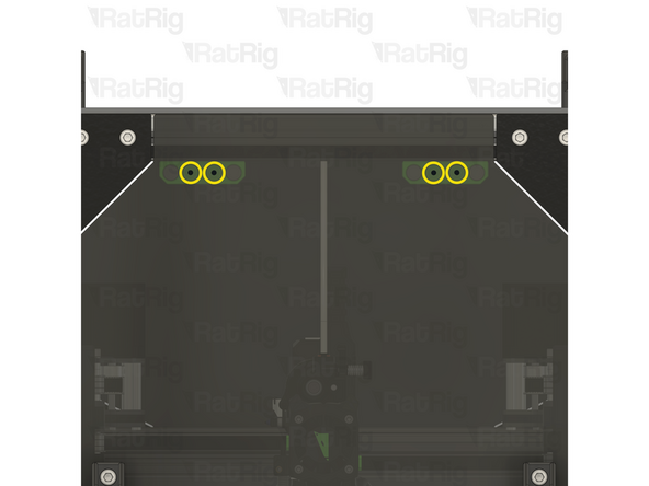 Look through the panel, and using the upper frame magnet holders as a template, mark the four centre points on the door panel using a permanent marker