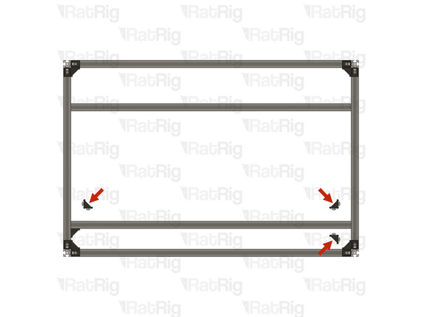 3x 3030 cast 90 degree corner assembly