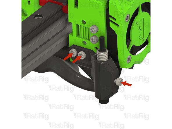 Remove the three marked M3x8 Cap Head Screws