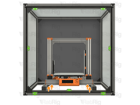 Tighten the screws to the printer frame to ensure a stiff connection.