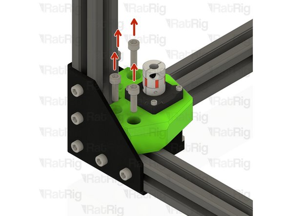 Remove the four marked M6x20 screws