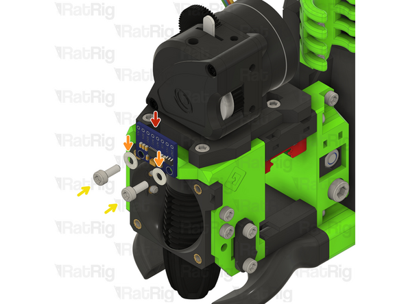 Align the ADXL module with the two holes in the EVA assembly