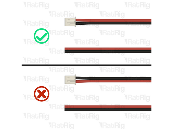 Orient the JST-XH-2 connector so that the &quot;key&quot; is facing upwards