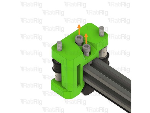 Loosen the two marked M5x10 Cap Head Screws